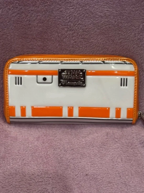 Loungefly (pre-Funko) Star Wars BB-8 Droid Zip Wallet - White & Orange - Picture 4 of 6